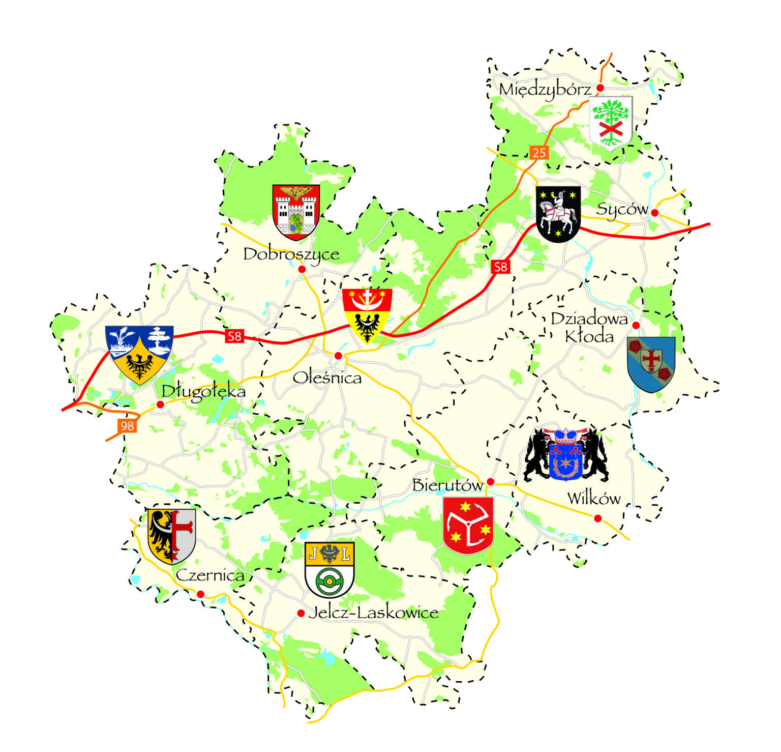 Mapa Obszaru LGD Dobra Widawa